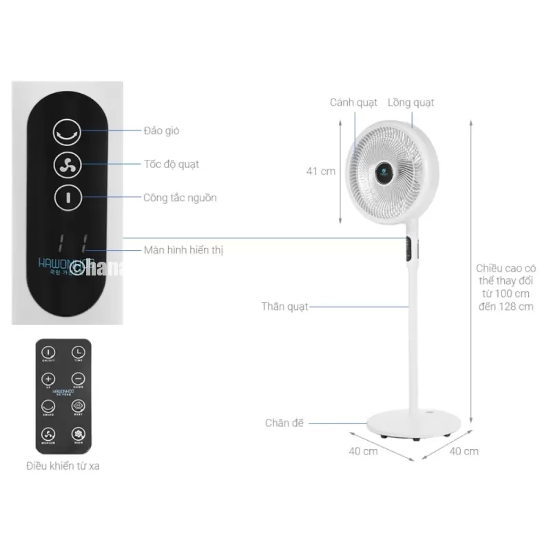 Quạt điện HAWONKOO FDH-012-CF