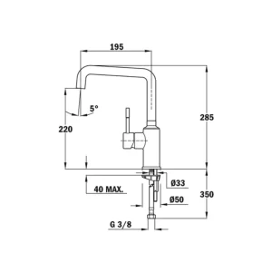 Vòi rửa chén TEKA FRAME 509150210