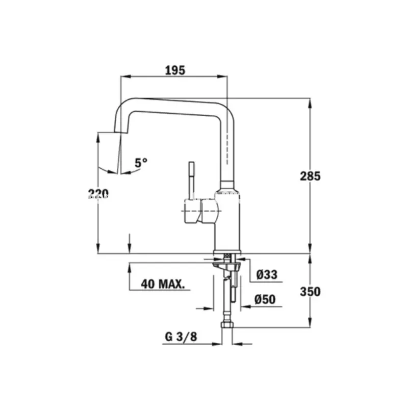 Vòi rửa chén TEKA FRAME 509150210