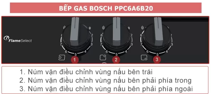 Bếp gas Bosch PPC6A6B20 Serie 6 21 Bếp gas Bosch PPC6A6B20 Serie 6