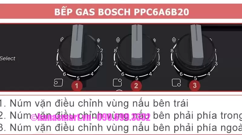 Bếp gas Bosch PPC6A6B20 Serie 6