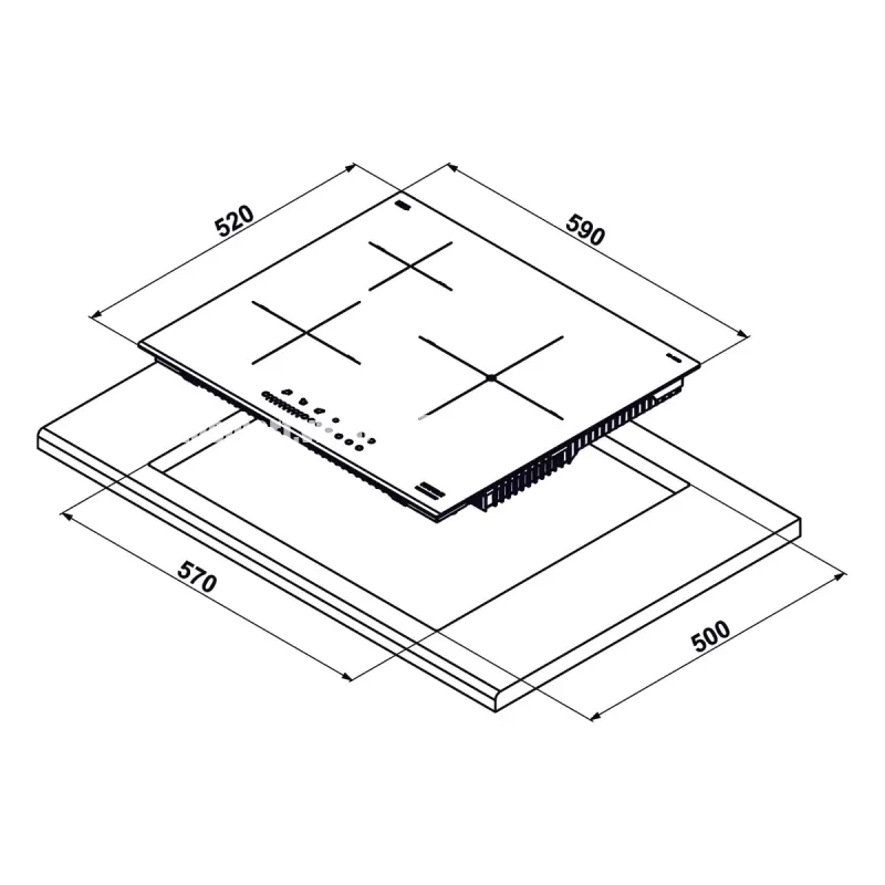 Bếp từ 3 vùng nấu Hafele HC-I6035B 533.09.961 - bep tu 3 vung nau hafele hc i6035b5