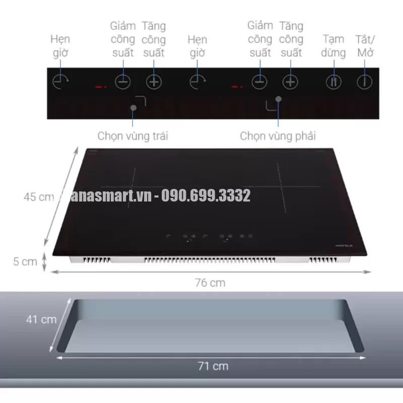 Bếp từ đôi Hafele HC-IS772EA 535.02.222 - bep tu doi hafele hc is772ea1