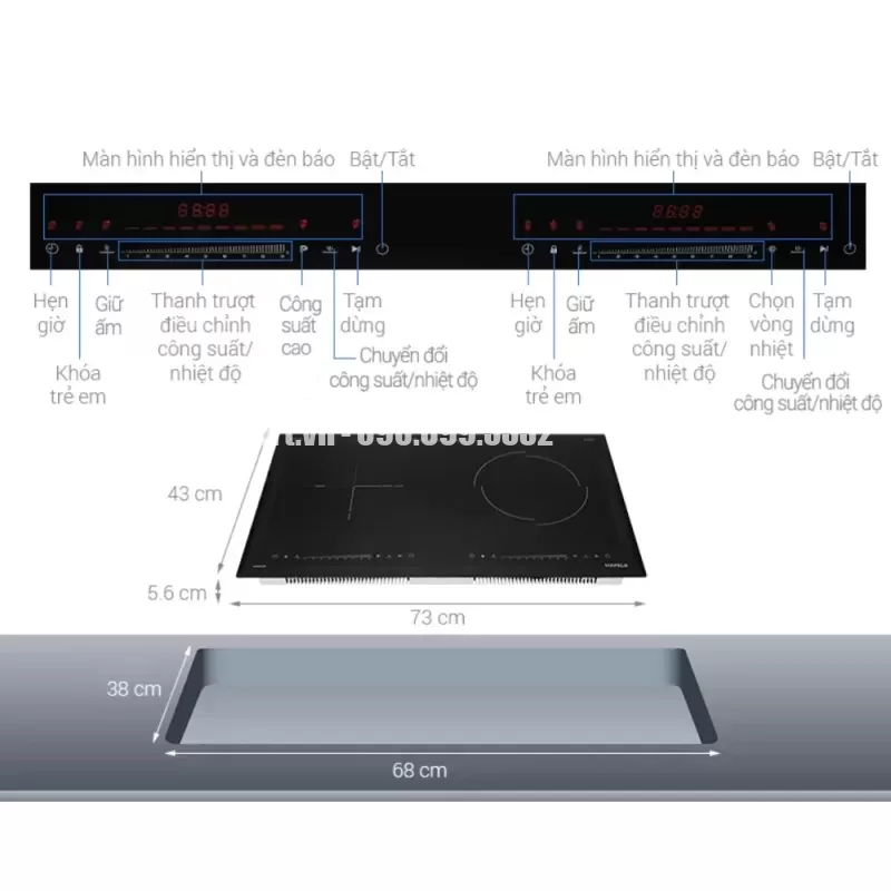 Bếp từ hồng ngoại Hafele HC-H7321B 536.61.856 - bep tu hong ngoai hafele hc h7321b 536 61 85645