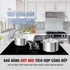 Bếp từ kết hợp hút mùi Hafele HC-IHH77D 536.61.655 - bep tu ket hop hut mui hafele hc ihh77d2