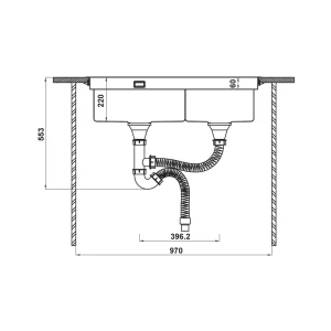 Chậu rửa chén bát Hafele HS21-SSN2S90 567.94.030 - chau rua chen bat hafele hs21 ssn2s90 567 94 03045