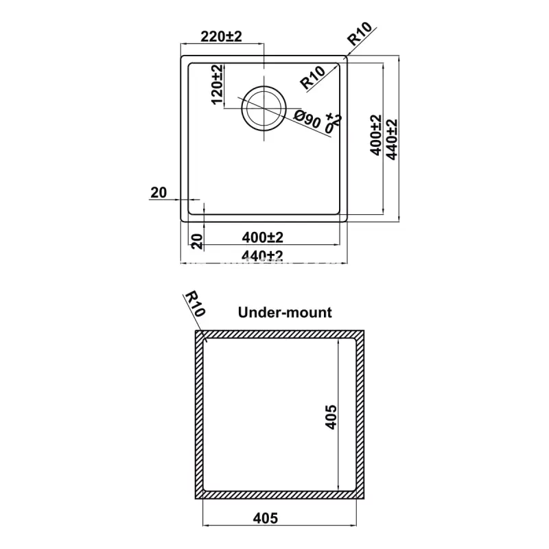 Chậu rửa chén bát Hafele HS24-SSN1S-440 567.24.447 - chau rua chen bat hafele hs24 ssn1s 440 567 24 4476