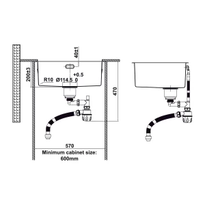 Chậu rửa chén bát Hafele HS24-SSN1S-540 567.24.457 - chau rua chen bat hafele hs24 ssn1s 540 567 24 4571