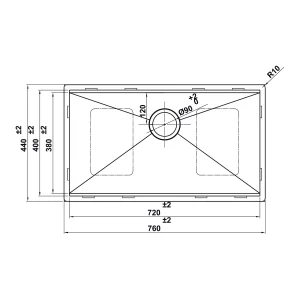 Chậu rửa chén bát Hafele HS24-SSN1S-7644 567.24.467 - chau rua chen bat hafele hs24 ssn1s 7644 567 24 4673