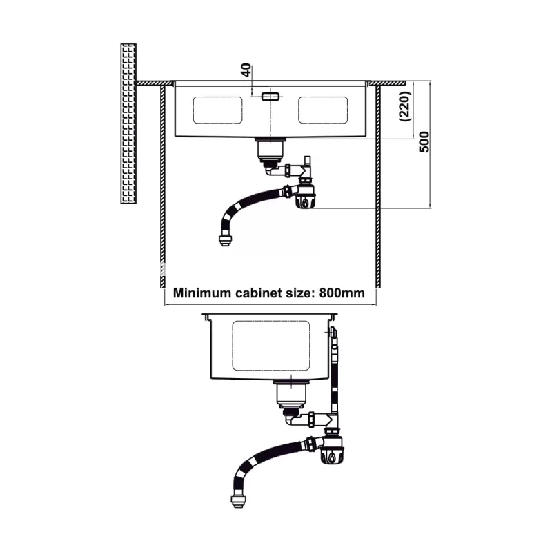 Chậu rửa chén bát Hafele HS24-SSN1S-7644 567.24.467 - chau rua chen bat hafele hs24 ssn1s 7644 567 24 4674