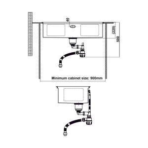 Chậu rửa chén bát Hafele HS24-SSN1S-8644 567.24.477 - chau rua chen bat hafele hs24 ssn1s 8644 567 24 4773