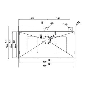 Chậu rửa chén bát Hafele HS24-SSN1S-8650 567.20.637 - chau rua chen bat hafele hs24 ssn1s 8650 567 20 6373