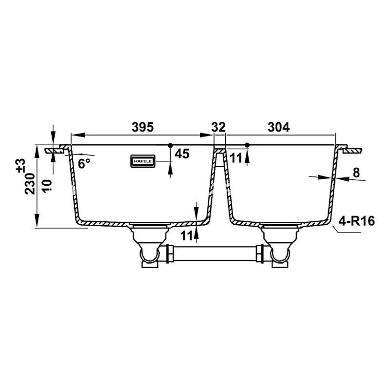 Chậu rửa chén đá Hafele HS22-GEN2S90 577.25.310 - chau rua chen da hafele hs22 gen2s90 577 25 3107