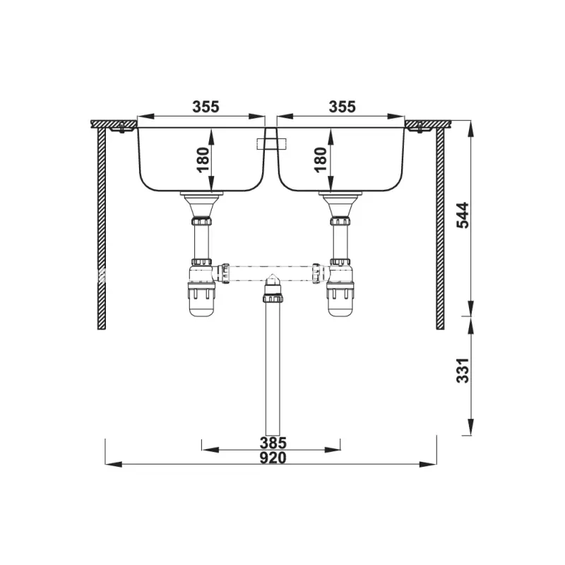 Chậu rửa chén Hafele HS20-SSN2R90S 567.20.506 - chau rua chen hafele hs20 ssn2r90s 567 20 5066