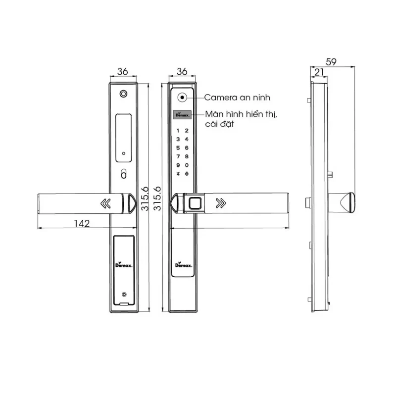 Khoá cửa nhôm DEMAX EL689 BN App Wifi tiêu chuẩn Đức - khoa cua nhom demax el689 bn app wifi tieu chuan duc3