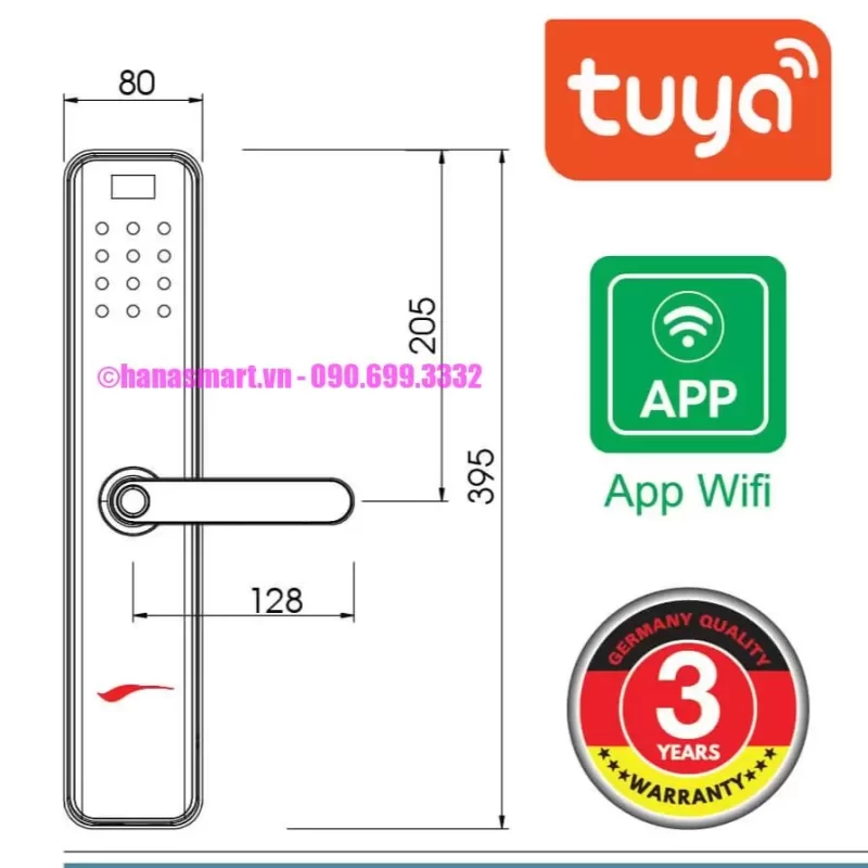 Khóa vân tay DEMAX SL630 GB REMOTE tiêu chuẩn Đức - khoa van tay demax sl630 gb remote tieu chuan duc2