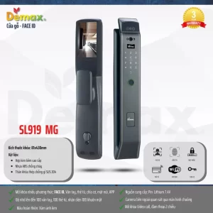 Khóa vân tay DEMAX SL919 MG REMOTE tiêu chuẩn Đức - khoa van tay demax sl919 mg remote tieu chuan duc3