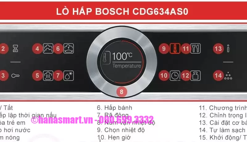 Lò hấp Bosch CDG634AS0 Serie 8