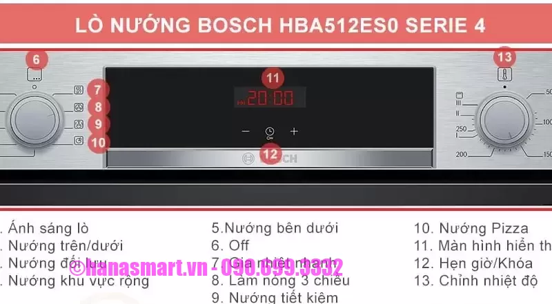 Lò Nướng Âm Tủ BOSCH HBA512ES0