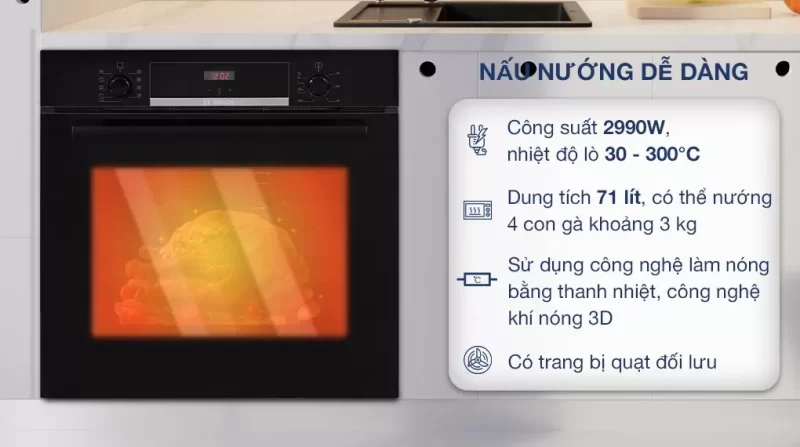 Lò nướng âm tủ BOSCH HBS534BB0B 14 Lò nướng âm tủ BOSCH HBS534BB0B