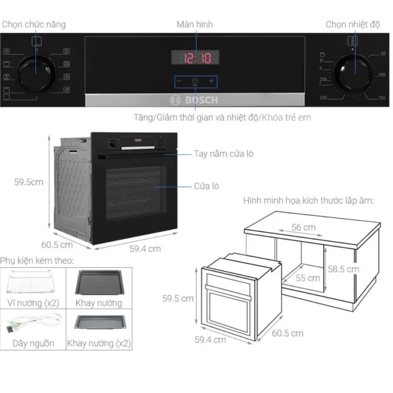 Lò nướng âm tủ BOSCH HBS534BB0B - lo nuong am tu bosch hbs534bb0b5