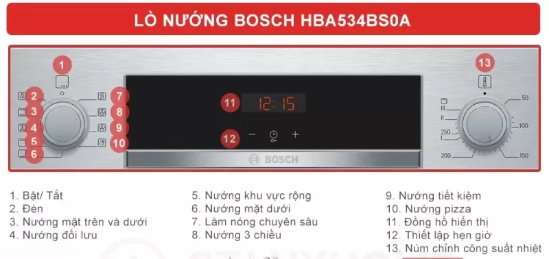 Lò nướng Bosch HMH.HBA534BS0A