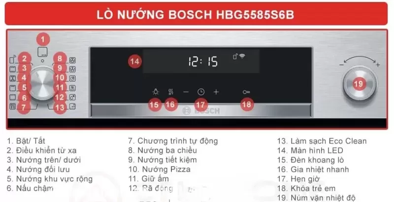 Lò nướng Bosch HMH.HBG5585S6B Serie 6