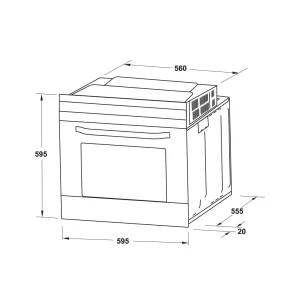 Lò nướng Hafele HO-4KT70A 538.61.442 - lo nuong hafele ho 4kt70a 538 61 4425