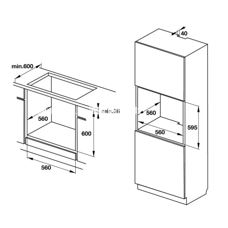 Lò nướng Hafele HO-K60B 534.05.581 - lo nuong hafele ho k60b 534 05 5815