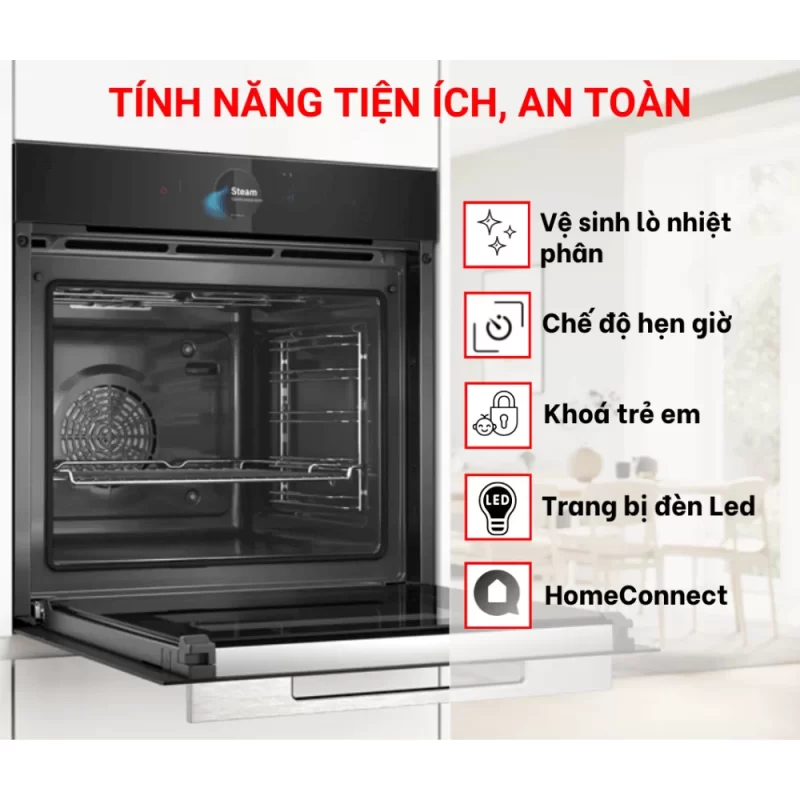 Lò nướng kết hợp hấp Bosch HRG7784B1 Serie 8 - lo nuong ket hop hap bosch hrg7784b1 serie 822