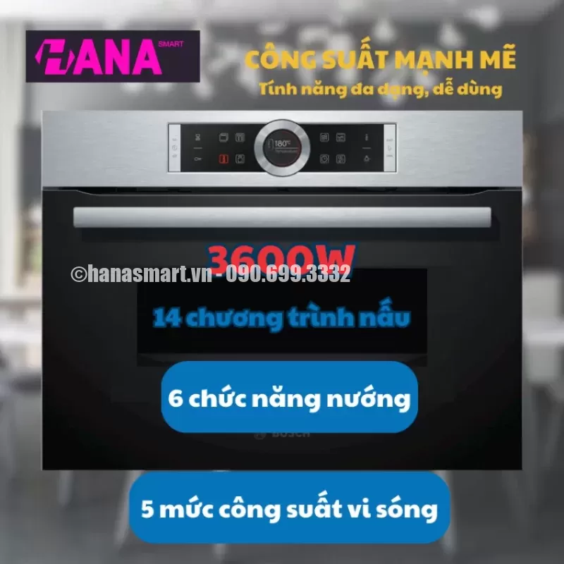 Lò nướng kết hợp vi sóng Bosch HMH.CMG633BS1B Serie 8 - lo nuong ket hop vi song bosch hmh cmg633bs1b4