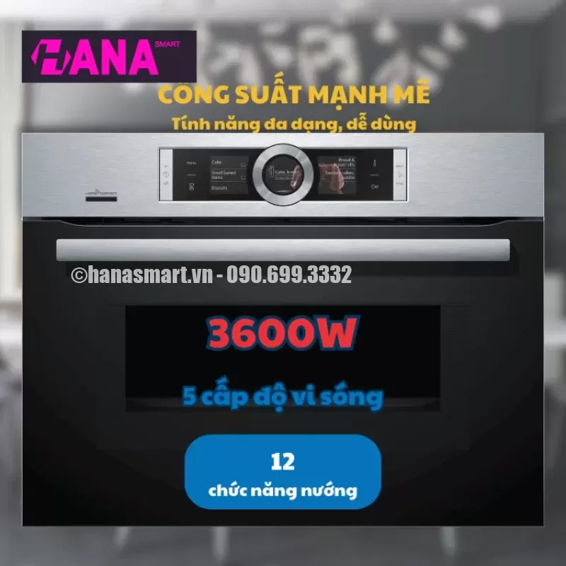 Lò nướng kết hợp vi sóng Bosch HMH.CMG656BS6B Serie 8 - lo nuong ket hop vi song bosch hmh cmg656bs6b serie 81