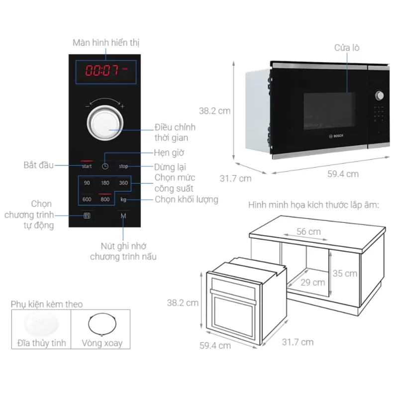 Lò vi sóng Bosch BFL523MS0B - lo vi song bosch bfl523ms0b1 2