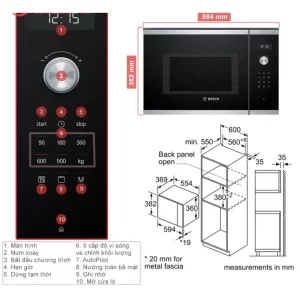 Lò vi sóng Bosch HMH.BEL554MS0B Serie 6 - lo vi song bosch hmh bel554ms0b serie 61