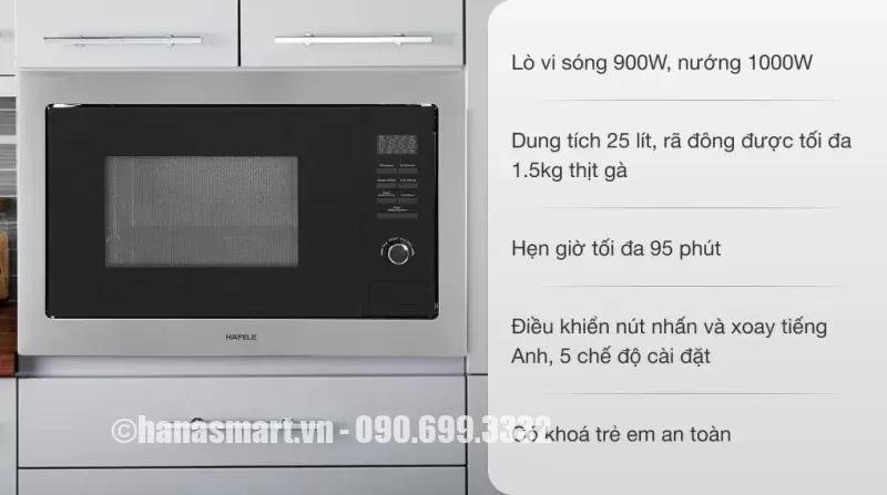 Lò vi sóng kết hợp nướng Hafele HM-B38A 535.34.000