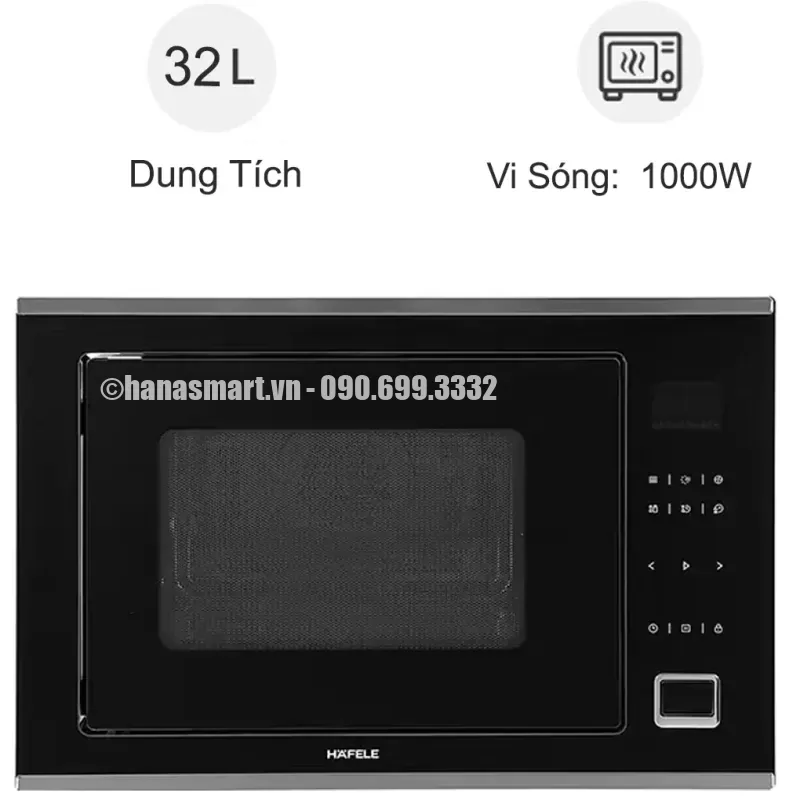 Lò vi sóng kết hợp nướng Hafele HM-B38C 538.01.111 - lo vi song ket hop nuong hafele hm b38c 538 01 11111