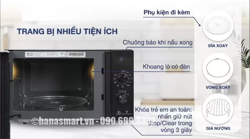 Lò vi sóng kết hợp nướng Hafele HW-F23B 538.31.270