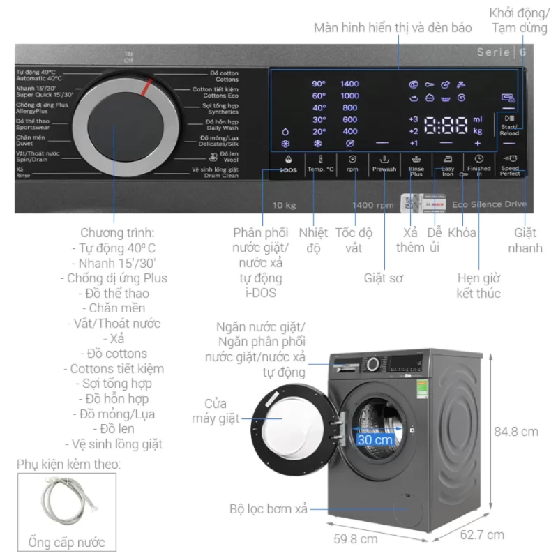 Máy giặt Bosch WGG254A0VN Serie 6 10 kg - may giat bosch wgg254a0vn serie 6 10 kg11