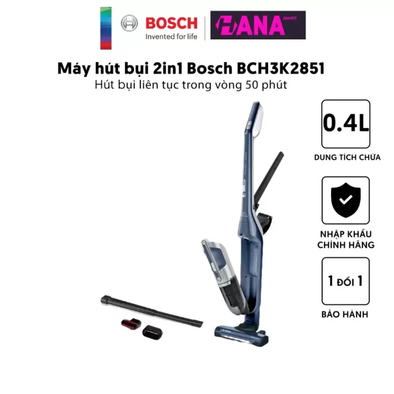 Máy hút bụi không dây 2 Trong 1 Bosch HMH.BCH3K2851 - may hut bui khong day 2 trong 1 bosch hmh bch3k285111