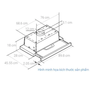 Máy hút mùi âm tủ Bosch DFT93AC50 - may hut mui am tu bosch dft93ac506