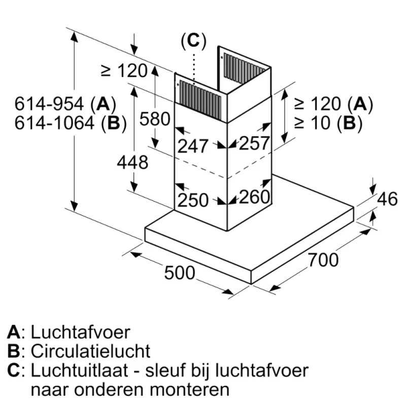 Máy hút mùi áp tường Bosch DWB77CM50 - may hut mui ap tuong bosch dwb77cm506