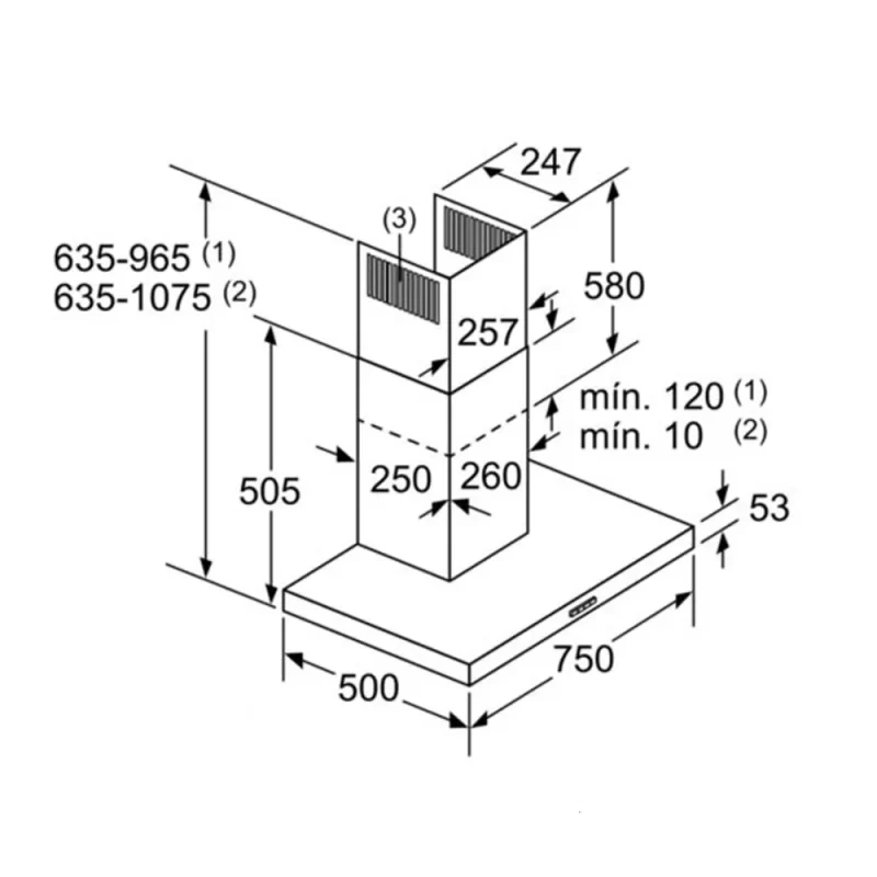 Máy hút mùi áp tường Bosch DWB77IM50 - may hut mui ap tuong bosch dwb77im508