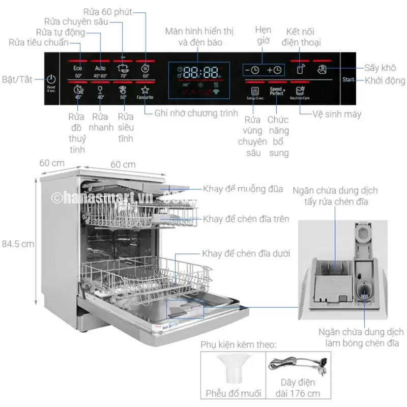 Máy rửa bát Bosch HMH.SMS6ECI93E Serie 6 - may rua bat bosch hmh sms6eci93e serie 68