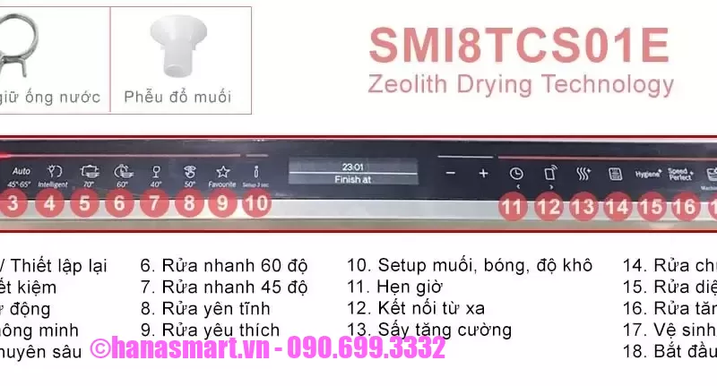 Máy rửa bát Bosch SMI8TCS01E Serie 8