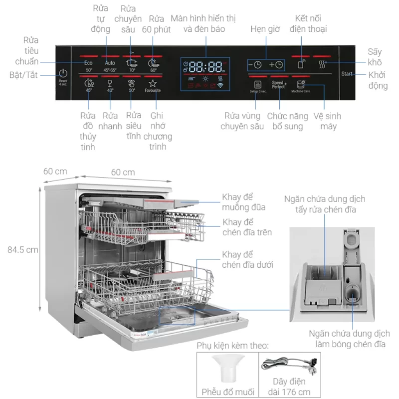 Máy rửa bát BOSCH SMS6ZCI49E Serie 6 Sấy ZEOLITH - may rua bat bosch sms6zci49e serie 6 say zeolith12