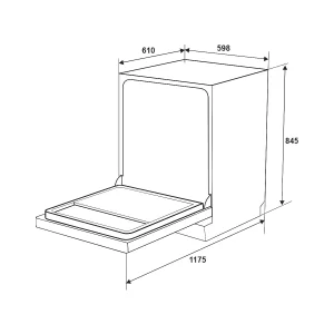 Máy rửa chén Hafele HDW-F602EB 538.21.360 - may rua chen hafele hdw f602eb 538 21 3606