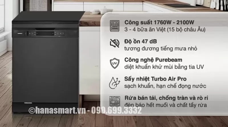 Máy rửa chén Hafele HDW-F605B 535.29.660