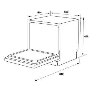 Máy rửa chén Hafele HDW-T50B 539.20.600 - may rua chen hafele hdw t50b 539 20 60010