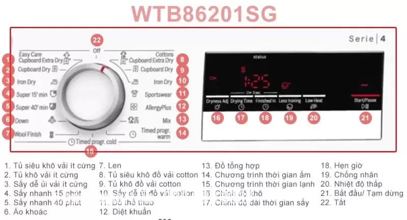 Máy sấy Bosch HMH.WTB86201SG