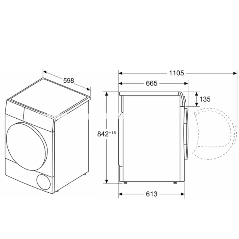 Máy sấy Bosch HMH.WTX87MH0SG Serie 8 - may say bosch hmh wtx87mh0sg serie 815